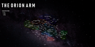 Political map of the Orion Arm in 2294